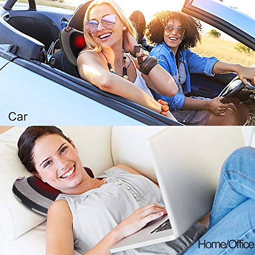 Papillon Shiatsu Back Massager with Heat, Deep Tissue Massage Pillow for Neck,Shoulder,Foot & Lower Back Pain Relief,Electric Kneading Massager for Home, Office, Car-Gifts for Mom, Dad, Men, Women