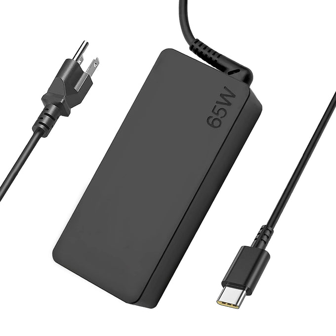 USB-C 65W 45W AC Replacement Charger Compatible with Lenovo ThinkPad T480 T490 T580 ADLX65YDC2A ADLX65YLC2D ADLX65YDC3A ADLX65YDC2D chromebook 2nd Gen S330 65W Laptop Power Supply Adapter Cord