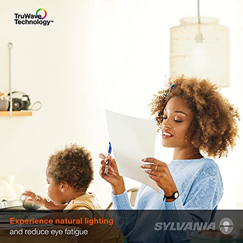 Ledvance Sylvania Led Truwave Natural Series Light Bulb, 60W Equivalent, Efficient 8W A19, Medium Base, Dimmable, 800 Lumens, 2700K, Soft White, Clear - 6 Pack (40806)