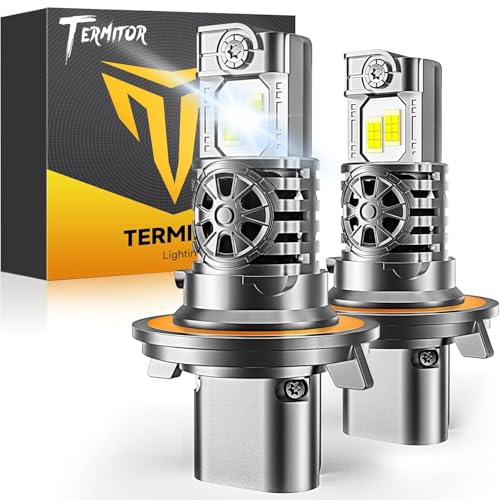 Latest H13/9008 LED Bulbs, 50,000LM Brightness High/Low Beam, 75000+ Hours Long Service Life, 6500K Cool White, Real 1:1 Halogen Size Exterior Light Bulbs, 3 Mins Plug N Play, Pack of 2