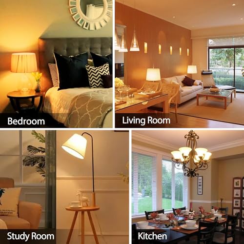 TJOY 6 Pack A19 LED Light Bulbs, 60 Watt Equivalent LED Bulb, Soft Warm White 2700K, Efficient 9W, E26 Standard Base, Non Dimmable Energy Saving Lightbulb, 800LM, 80 CRI, 120V, UL Listed