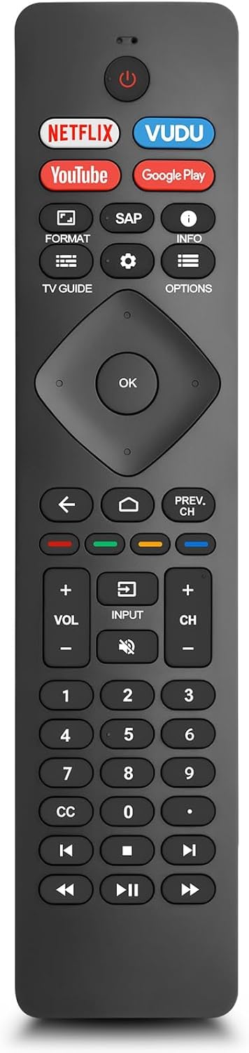 Replacement for Philips Smart TV Remote Control,Universal for Philips 4K UHD Android Smart TVs