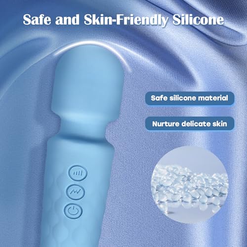 LUMIO Body Back Relaxation Massager - Mini - Travel - 9 Speeds 19 Modes - for Back - Foot - Arm Muscle Relaxation (Blue) (Blue)