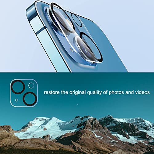 Ailun 3 Pack Camera Lens Protector for iPhone 15 / iPhone 14 ＆ iPhone 15 Plus/iPhone 14 Plus,Tempered Glass,9H Hardness,Ultra HD,Anti-Scratch,Case Friendly,Does not Affect Night Shots