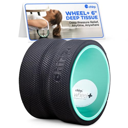 Chirp Wheel Foam Roller – 6” High-Density Muscle Roller for Back & Neck, Trigger Point Therapy, Deep Tissue Massage, Stretching & Exercise, Spine-Friendly, 500 lbs Capacity (Mint)