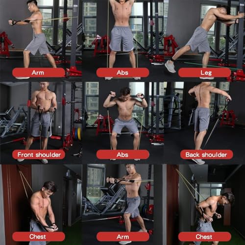 WHATAFIT Resistance Bands, Exercise Bands，Resistance Bands for Working Out, Work Out Bands with Handles for Men and Women Fitness, Strength Training Home Gym Equipment