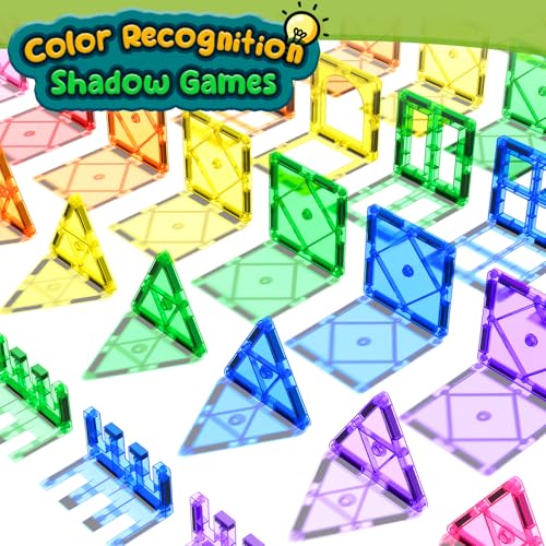 Soyee Magnetic Tiles Toddler Toys Magnetic Building Blocks for Kids Ages 3-12 STEM Educational Toys for Girls & Boys Sensory Toys for Kids with Autism Classroom Must Haves