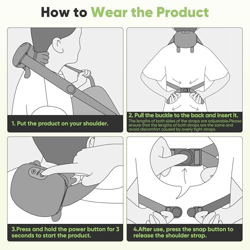 Shoulder and Neck Massager, Bionic Heated Massager, Neck Massager with Fingers, 4D Kneading Massage, Simulates a Real Palm Massage for Comfort, Relax Muscle Tension (Green)