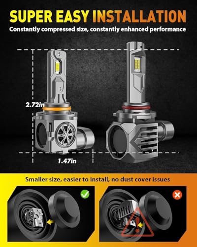9005 & 9006 Bulbs Combo – 100,000LM Ultra Bright HB3 HB4 Fog Light Conversion Kit, Pack of 4