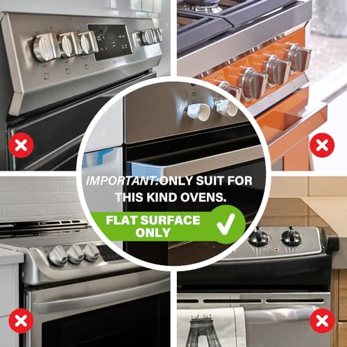 Mom's Choice Gold Awards Winner - EUDEMON 1 Pack Childproof Oven Door Lock, Oven Front Lock Easy to Install & Heat-Resistant Material no Tools Need or Drill (Black)(ONLY for Flat Surface)