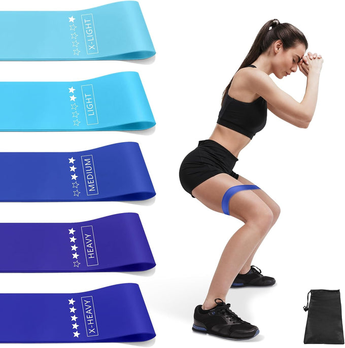 5-Level Resistance Bands Set for Full Body Workout, Yoga, Rehab