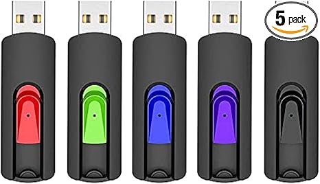 RAOYI 5 Pack 64GB USB Flash Drive, USB 2.0 Memory Stick Thumb Drives Jump Drive Pen Drive for PC Laptop Computer - 64G Multipack