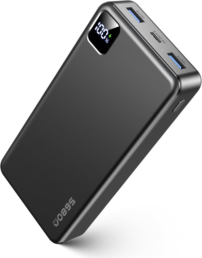 Portable Charger Power Bank, 56800mAh Portable Power Bank, PD 22.5 W Fast Charging Large Capacity Battery Pack for Travel Camping Essential Compatible with iPhone 17/16/15/14/13 Series, iPad-Black