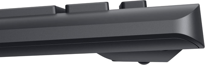 Dell Wireless Keyboard and Mouse - KM3322W, Wireless - 2.4GHz, Optical LED Sensor, Mechanical Scroll, Anti-Fade Plunger Keys, 6 Multimedia Keys, Tilt Leg - Black