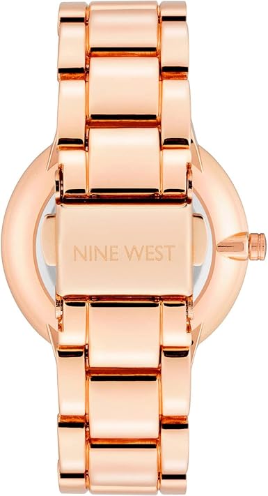 Nine West Women’s Crystal Accented Bracelet Watch – Elegant Sparkle Design
