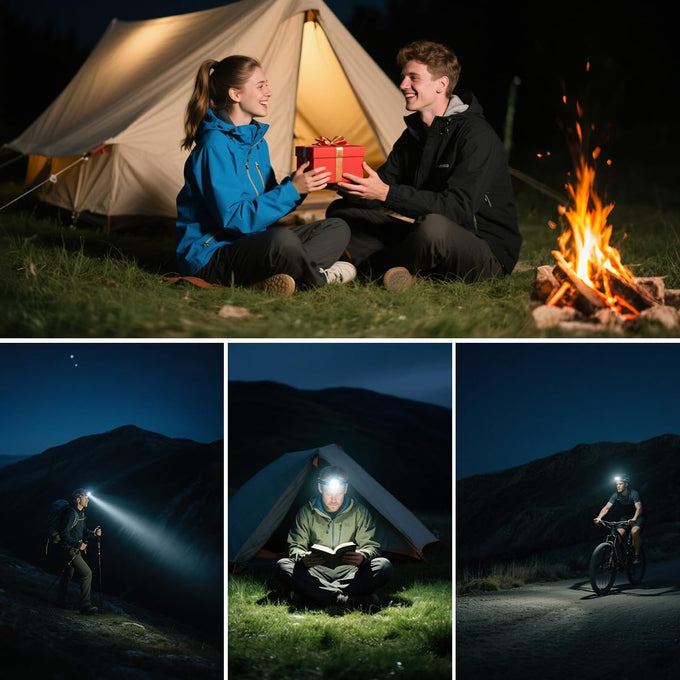 Super Bright Aluminum Headlamp, Rechargeable Headlamp High Lumen, 90° Adjustable Focus Head Lights for Forehead, Head Lamps LED Rechargeable, Waterproof Headlamps for Adults Camping Hard Hat