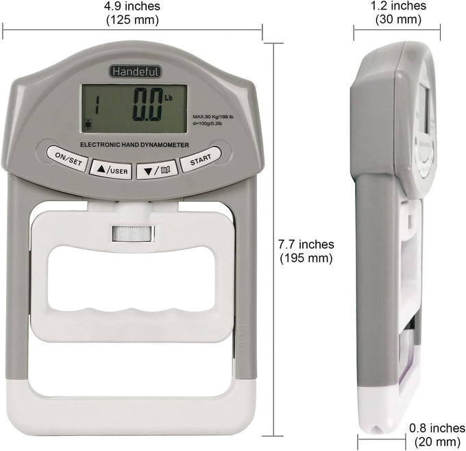 Handeful Grip Strength Tester Trainer - Dynamometer Handgrip Measurer