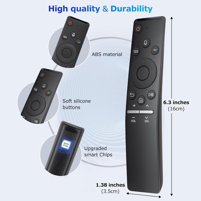 Voice Replacement for Samsung-Smart-TV-Remote, New Upgraded BN59-1266A for Samsung Remote Control with Voice Function. 1-Year Warranty.