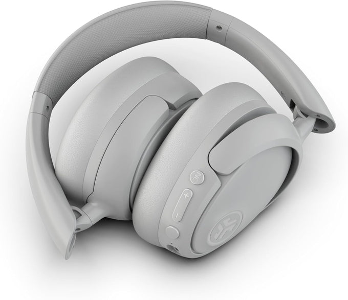 JLab JBuds Lux ANC Wireless Headphones, Cloud White, Hybrid Active Noise Cancelling, Customizable Sound, Spatial Audio Compatible, Premium Over-Ear Bluetooth Headset