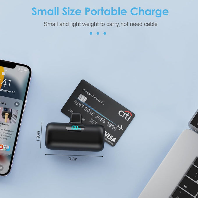 Small Portable Charger for iPhone 5000mAh, PD Fast Charging Power Bank,Mini Battery Pack Portable Phone Charger Travel Essentials for iPhone 14/14 Pro Max/13/13 Pro/12 Pro/11/XS/XR/X/8/7/6/SE Series