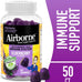 Airborne Elderberry + Zinc & Vitamin C Gummies For Adults, Immune Support Vitamin D & Zinc Gummies With Powerful Antioxidant Vitamins C D & E - 50 Gummies, Elderberry Flavor
