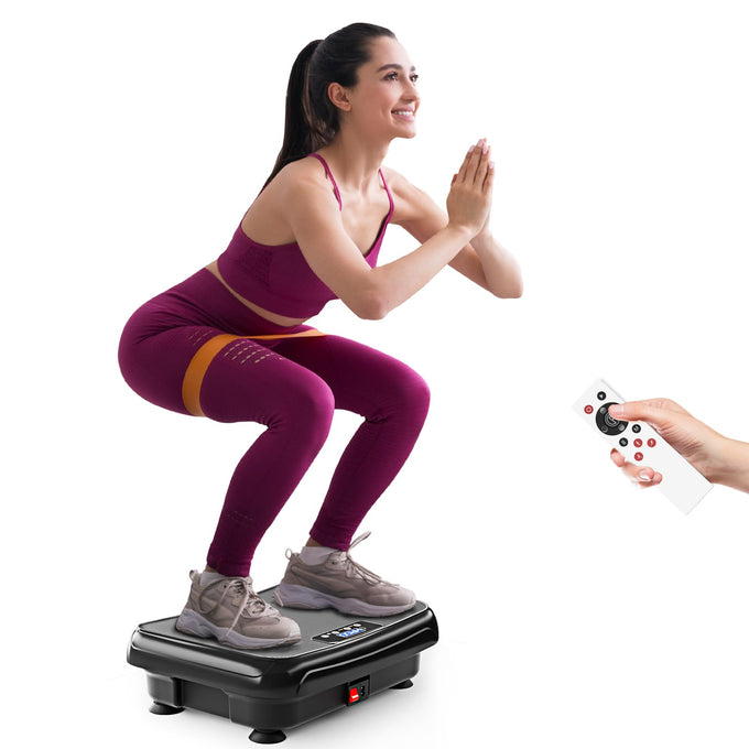 TISSCARE Vibration Plate Exercise Machine Mini Vibrating Plates for Lymphatic Drainage and Weight Loss, 400Lbs Capacity Full Body Power Shake Workout Platform for Home Cardio Fitness