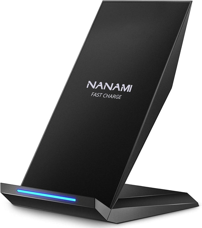 NANAMI 15W Fast Wireless Charger Stand – Qi Certified Charging Dock for iPhone & Samsung Galaxy