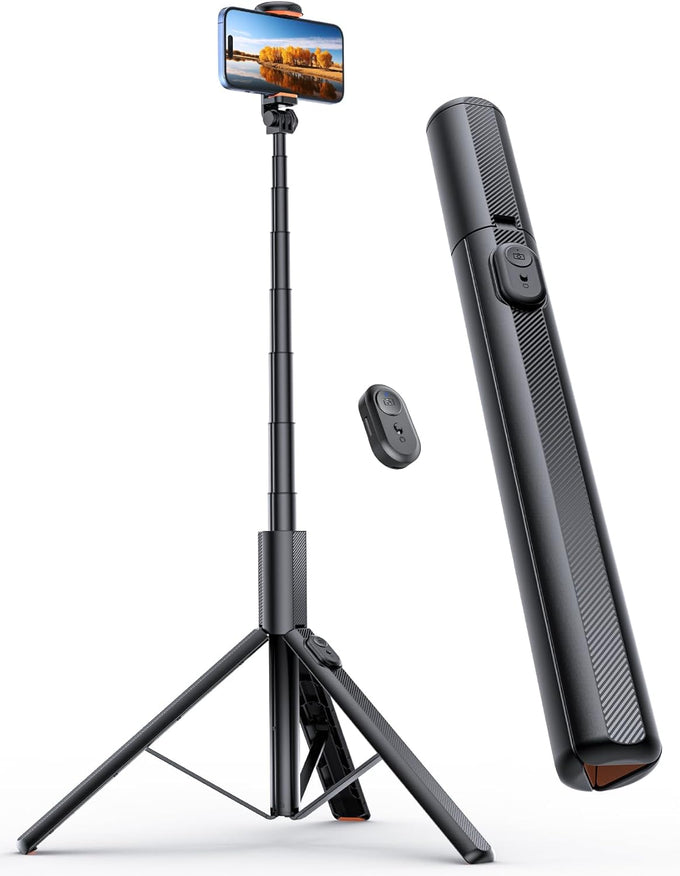 71" Phone Tripod, NT79 Extendable Selfie Stick with 1/4" Camera Mount for Cell Phone＆Camera, Phone Tripod Stand Holder with Remote Compatible with iPhone Android, Camera