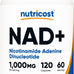 Nutricost NAD+ Supplement 1,000mg per Serving,120 Capsules (Nicotinamide Adenine Dinucleotide) - 60 Servings, Gluten-Free, Vegan