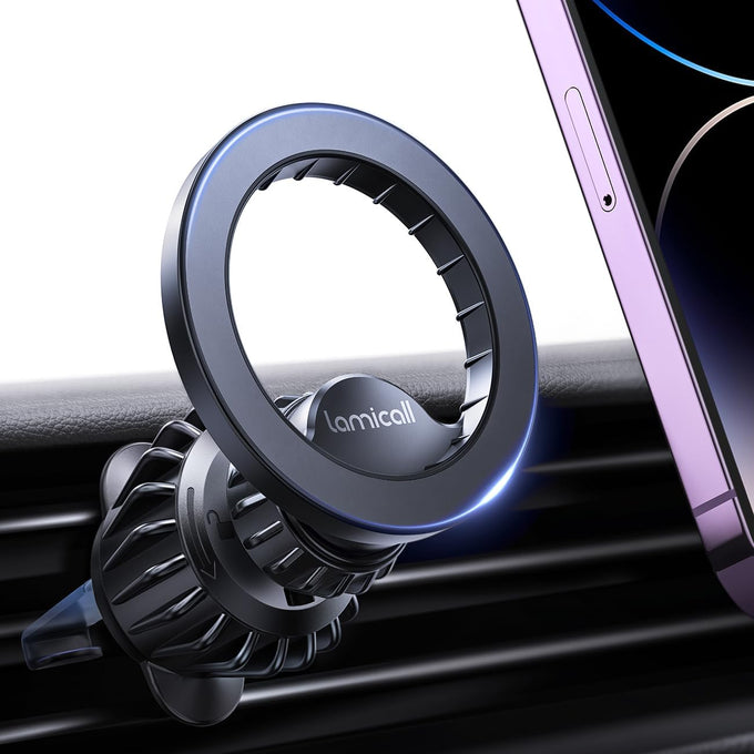 Lamicall for MagSafe Car Mount - [20 Super Magnets] Magnetic Car Phone Mount, Air Vent Phone Holder Car, Hands Free Cell Phone Holder Clip Car Accessories fit iPhone 17 16 15 14 13 Pro Plus Max Kits