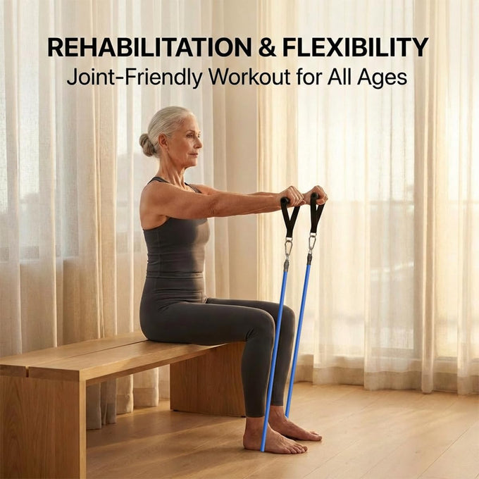 VEICK Resistance Bands - 5 Workout Bands with Handles for Home Fitness