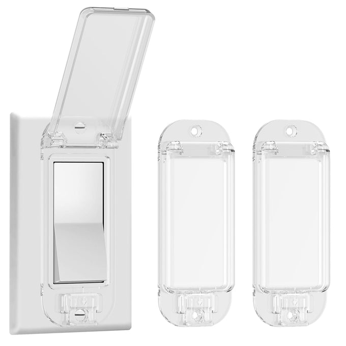 2 Light Switch Guard Cover, Baby Proof Wall Switch Cover Guard for Rocker Light Switch Protects Your Lights or Circuits from Being Accidentally Turned On or Off