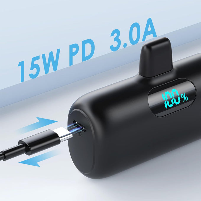 Small Portable Charger for iPhone 5000mAh, PD Fast Charging Power Bank,Mini Battery Pack Portable Phone Charger Travel Essentials for iPhone 14/14 Pro Max/13/13 Pro/12 Pro/11/XS/XR/X/8/7/6/SE Series