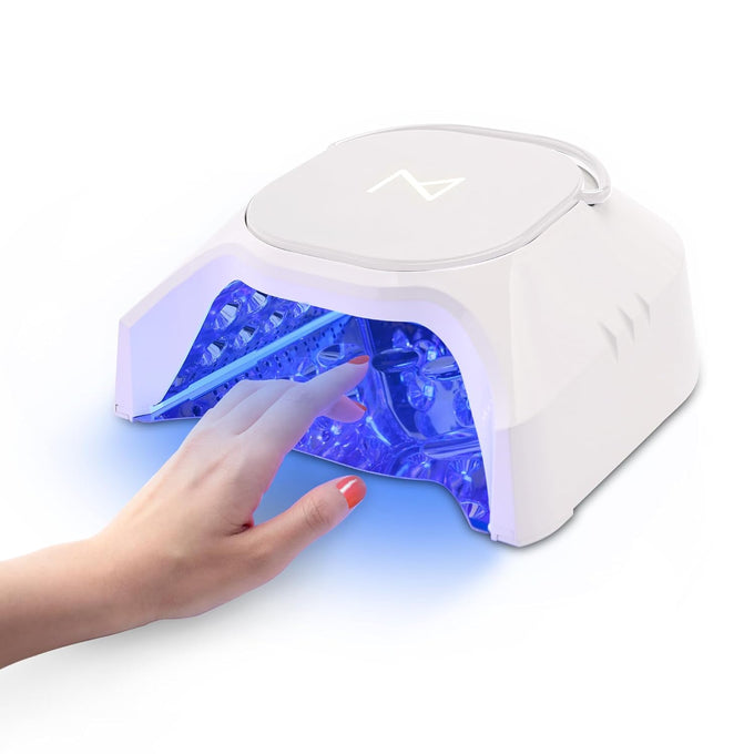 M - Max Brushless Nail Drill & GlowPro UV/LED Lamp Bundle | Professional Electric File for Manicures & Pedicures | Fast Curing Gel & Acrylic Nails | Dual Light Source UV/LED Dryer | Adj