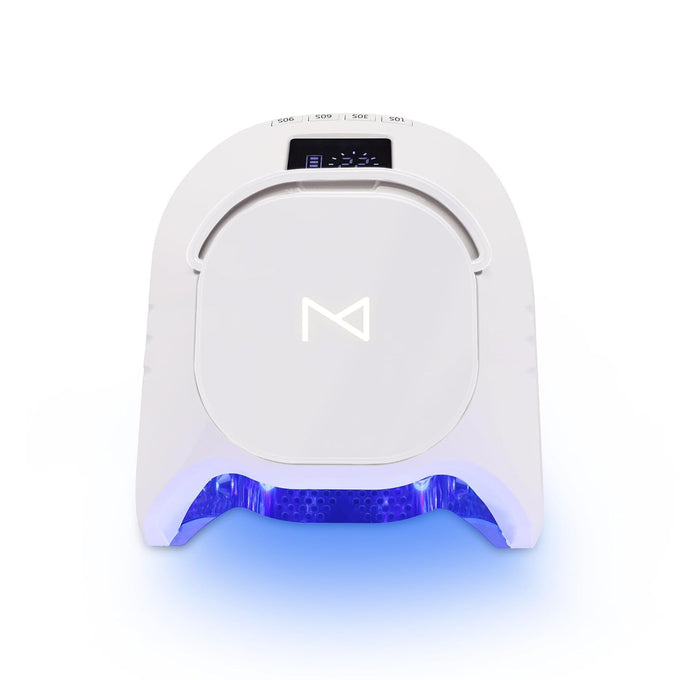 M - Max Brushless Nail Drill & GlowPro UV/LED Lamp Bundle | Professional Electric File for Manicures & Pedicures | Fast Curing Gel & Acrylic Nails | Dual Light Source UV/LED Dryer | Adj