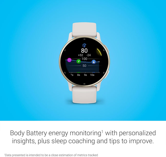 Garmin vívoactive 5, Health and Fitness GPS Smartwatch, AMOLED Display, Up to 11 Days of Battery, Ivory
