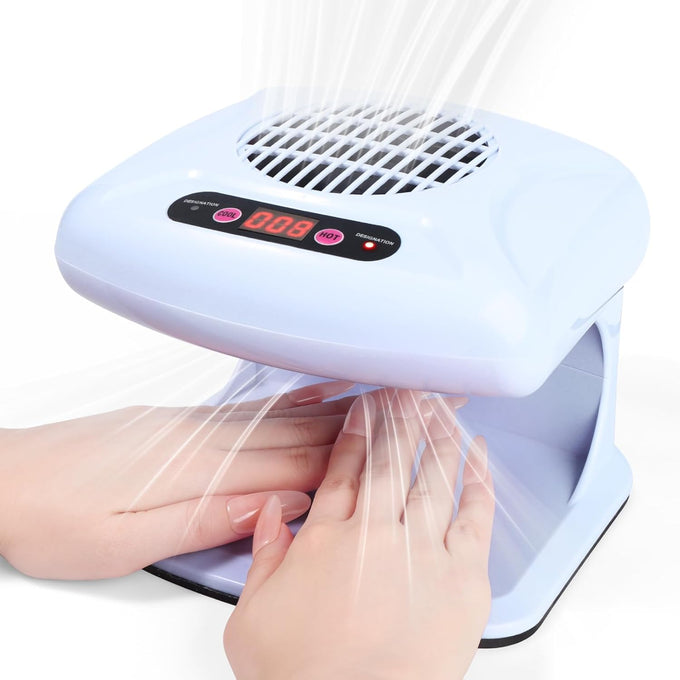 SAVILAND 5X Faster Dry Nail Dryer: 300W Strong-Air Nail Dryer for Regular Polish Smart Sensor Nail Polish Dryer Warm & Cool Wind Dual Air Dual Modes Battery-Free Nail Fan Home Salon Use