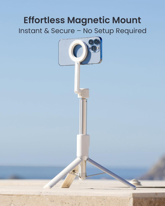 KraftGeek Magnetic Phone Tripod for iPhone Magsafe, 64” Selfie Stick Tripod Stand with Remote, Travel Cell Phone Stand for iPhone 17 Pro Max