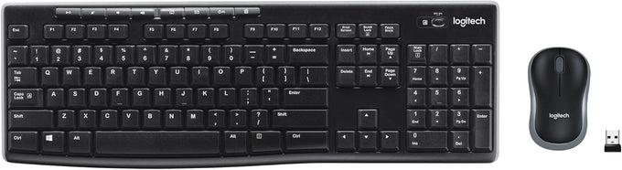 Logitech MK270 Wireless Keyboard and Mouse Combo for Windows, 2.4 GHz, 8 Multimedia Keys, PC, Laptop, Wireless Keyboard Compact Mouse Combo - Black Visit the Logitech Store