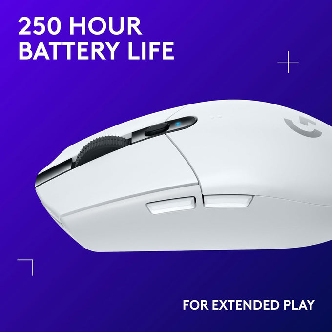 Logitech G305 Lightspeed Wireless Gaming Mouse, White