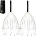 USAGA 20 Fingers Silvery Head Massager Scalp Scratcher for Relaxing