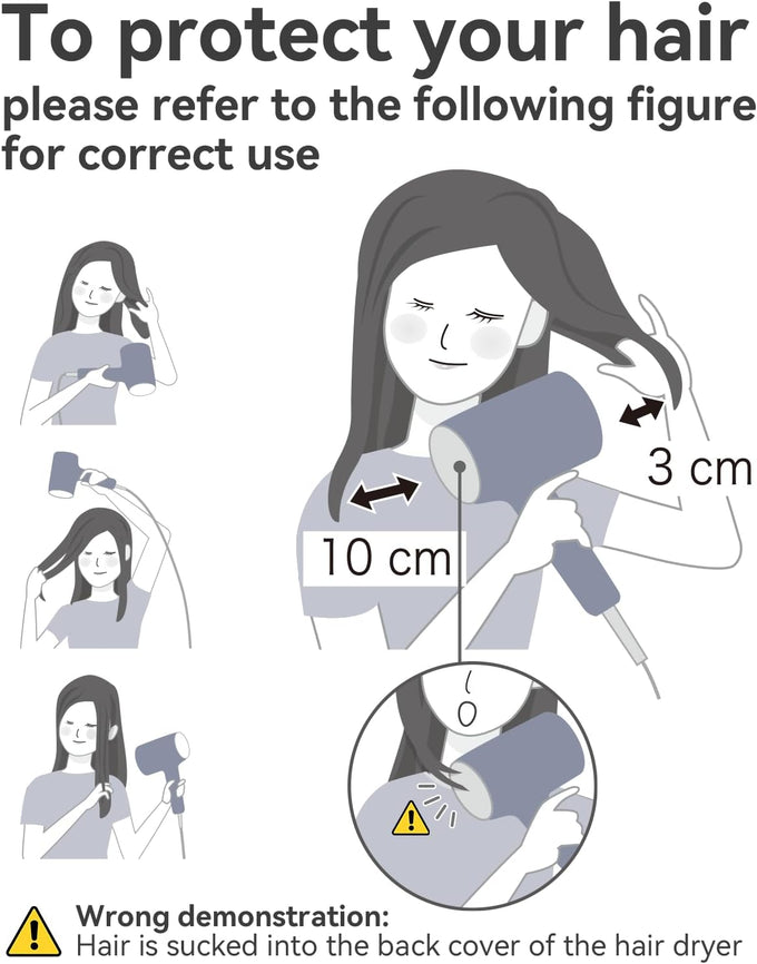 Hair Dryer, CONFU Blow Dryer with Diffuser, 21000PRM Professional Hairdryer, Portable Lightweight Fast Drying Negative Ionic Blow Dryer, Hair Diffuser for Curly Hair for Home Travel