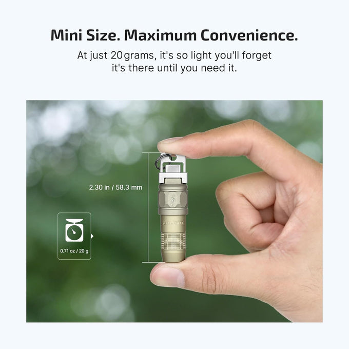 OLIGHT iUltra Rechargeable EDC Flashlight, 80 Lumens Mini LED Keychain Light, Easy take with Pocket or Attach to Keyring, Bag, for Everyday Carry and Emergencies (Olive-Green)