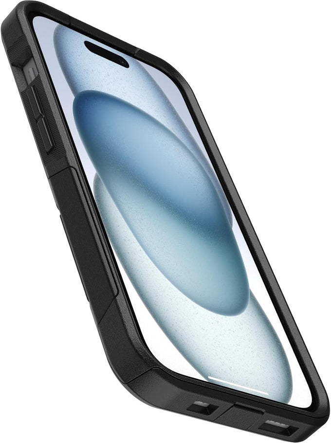 OtterBox iPhone 16e, 15, 14, & 13 Commuter Series Case - Black, Slim & Tough, Pocket-Friendly, with Port Protection