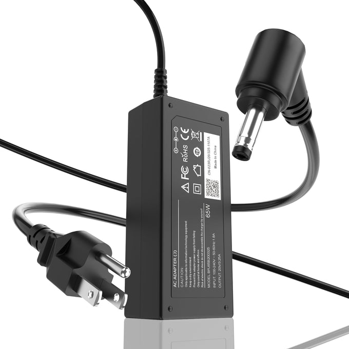 65W Lenovo Laptop Charger 20V 3.25A – 4.0x1.7mm Round Tip Adapter for IdeaPad 1, 3, 5, Flex, Chromebook (Not USB-C)