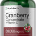 Horbäach Cranberry Concentrate Extract Pills + Vitamin C | 120 Capsules | Supplement for Women and Men | Triple Strength Ultimate Potency Formula | Non-GMO and Gluten Free