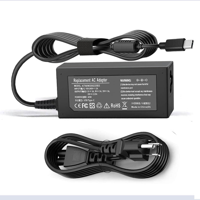 45W USB C Laptop Charger for Acer Chromebook R13 11 13 15 311 315 CP311 CP713 C933 CB5-312T R751T SF713 SP714 N17Q5 N17P6 N16Q10 N16Q14 N16Q12 N18Q1 N15Q13 PA-1450-78 A16-045N1A AC Adapter Power Cord