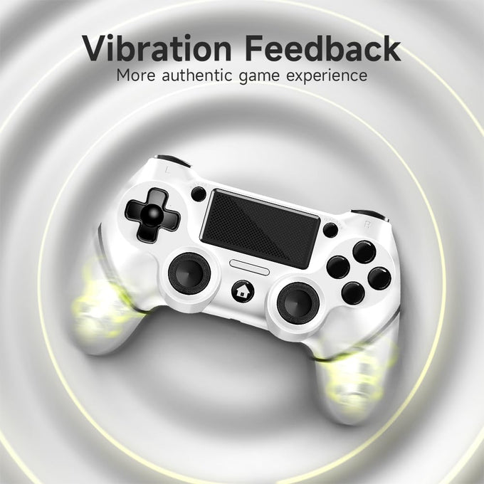 AceGamer 2 Pack for PS4 Controller, Wireless Controller for PS4/Pro/Slim/PC, with Non-Slip Grip of Both Sides and USB-C Cable! (Black and White)