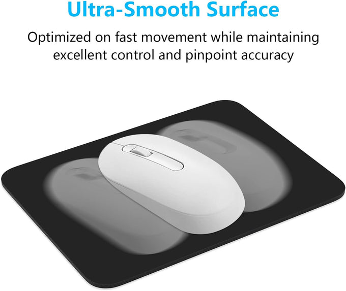 Dapesuom Small Mouse Pad, 6 x 8 Inch Thick Rubber Premium-Textured Non-Slip Portable & Washable Mini Mouse Mat for Women Men Wireless Laptops Keyboard Tray Gaming Work Computer Office Travel, Black