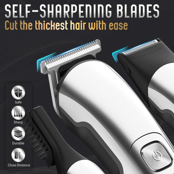 Ufree Beard Trimmer for Men, Waterproof Electric Razor for Nose, Body, Face & Mustache, Cordless Hair Clippers Shavers Grooming Kit, Valentines Day Gifts for Men Husband Father